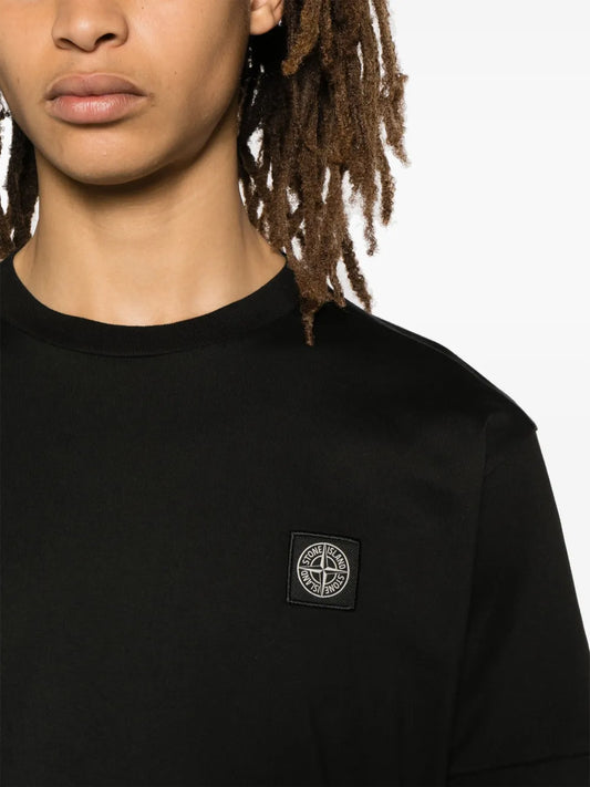 Stone Island Compass-patch cotton T-shirt