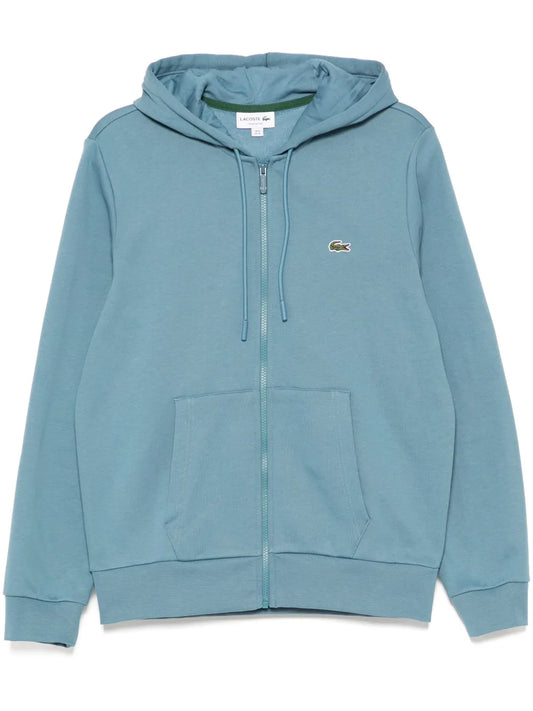 Lacoste Appliqué-Logo Zip-Up Hoodie