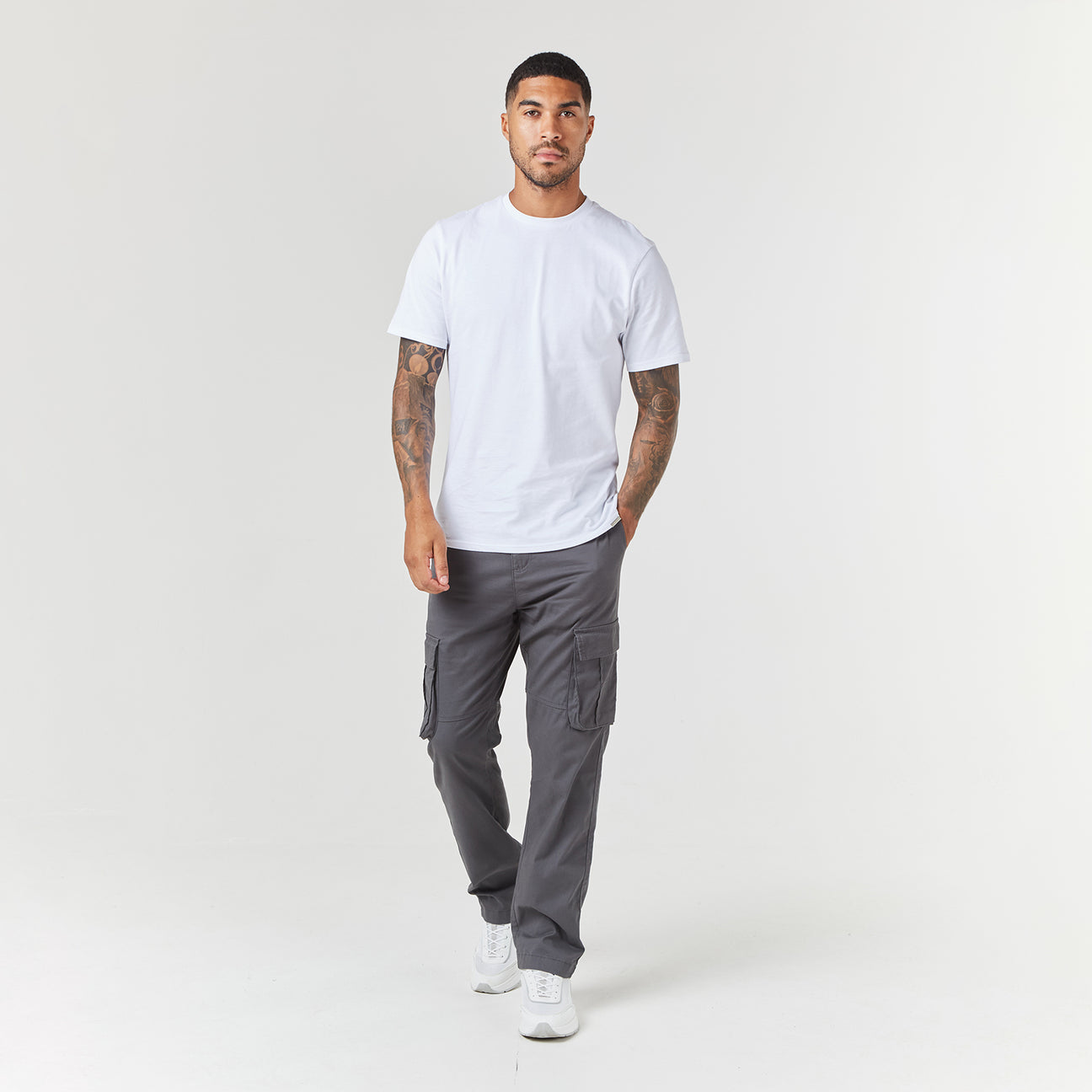 Wide Utility Cargo Pants | Gray