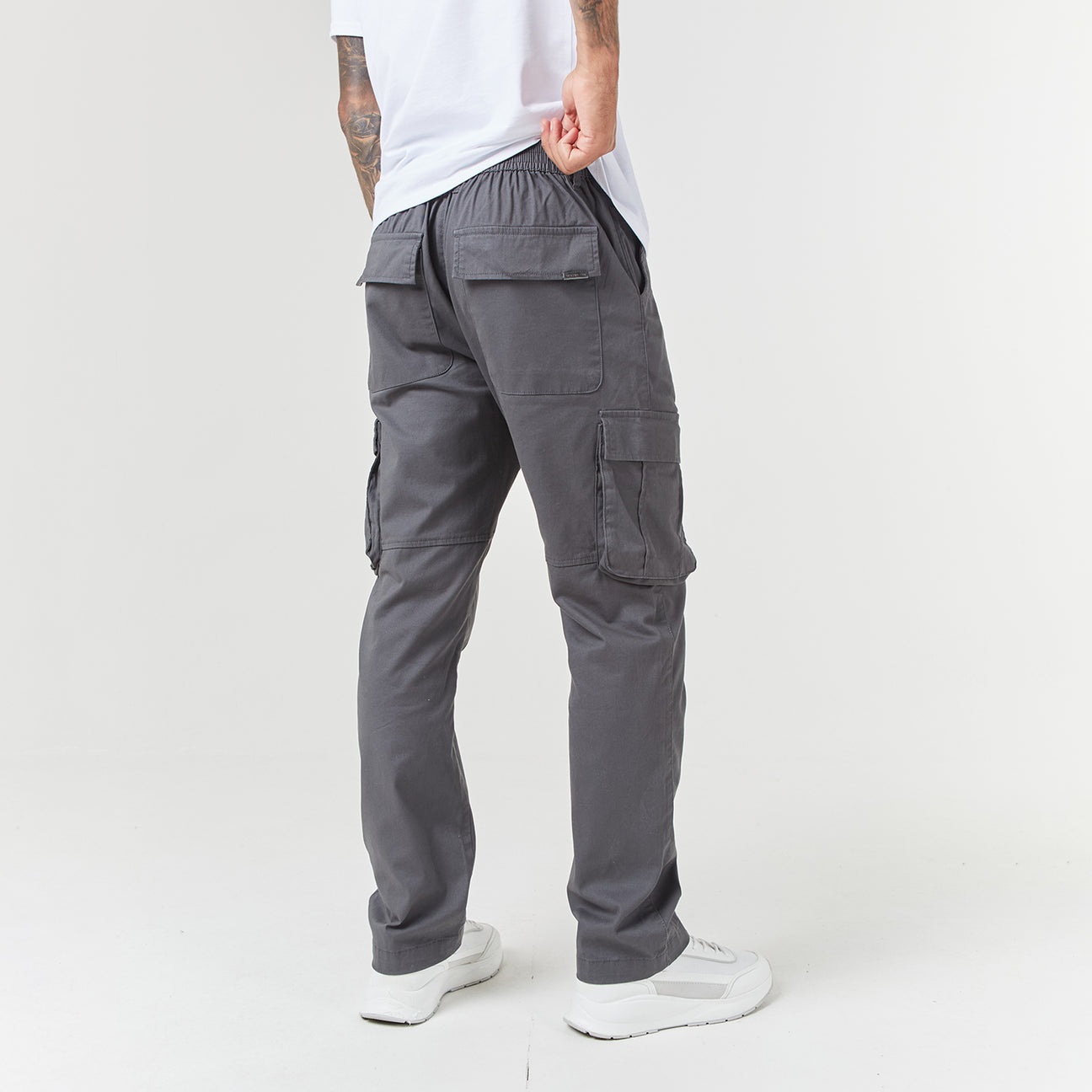 Wide Utility Cargo Pants | Gray