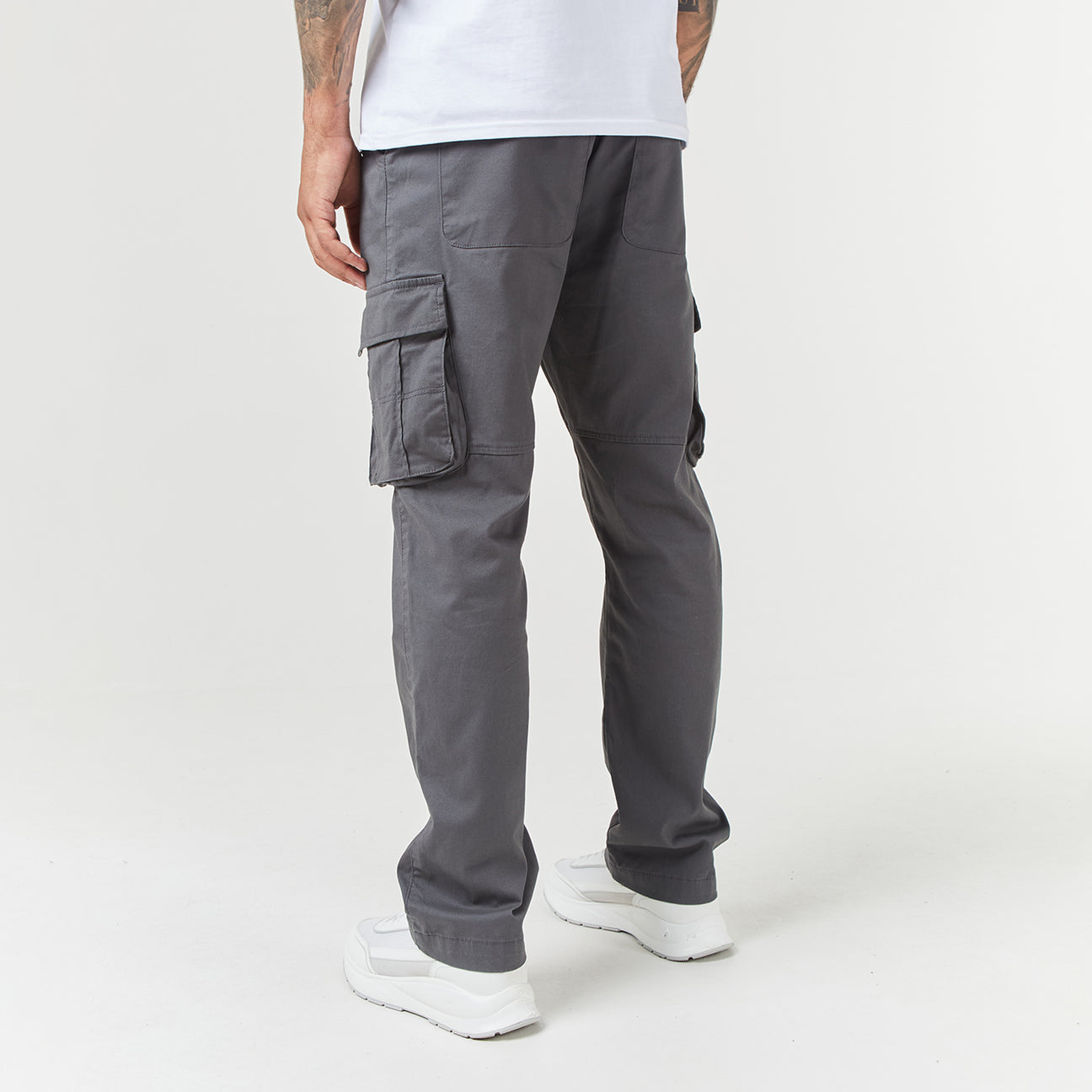 Wide Utility Cargo Pants | Gray