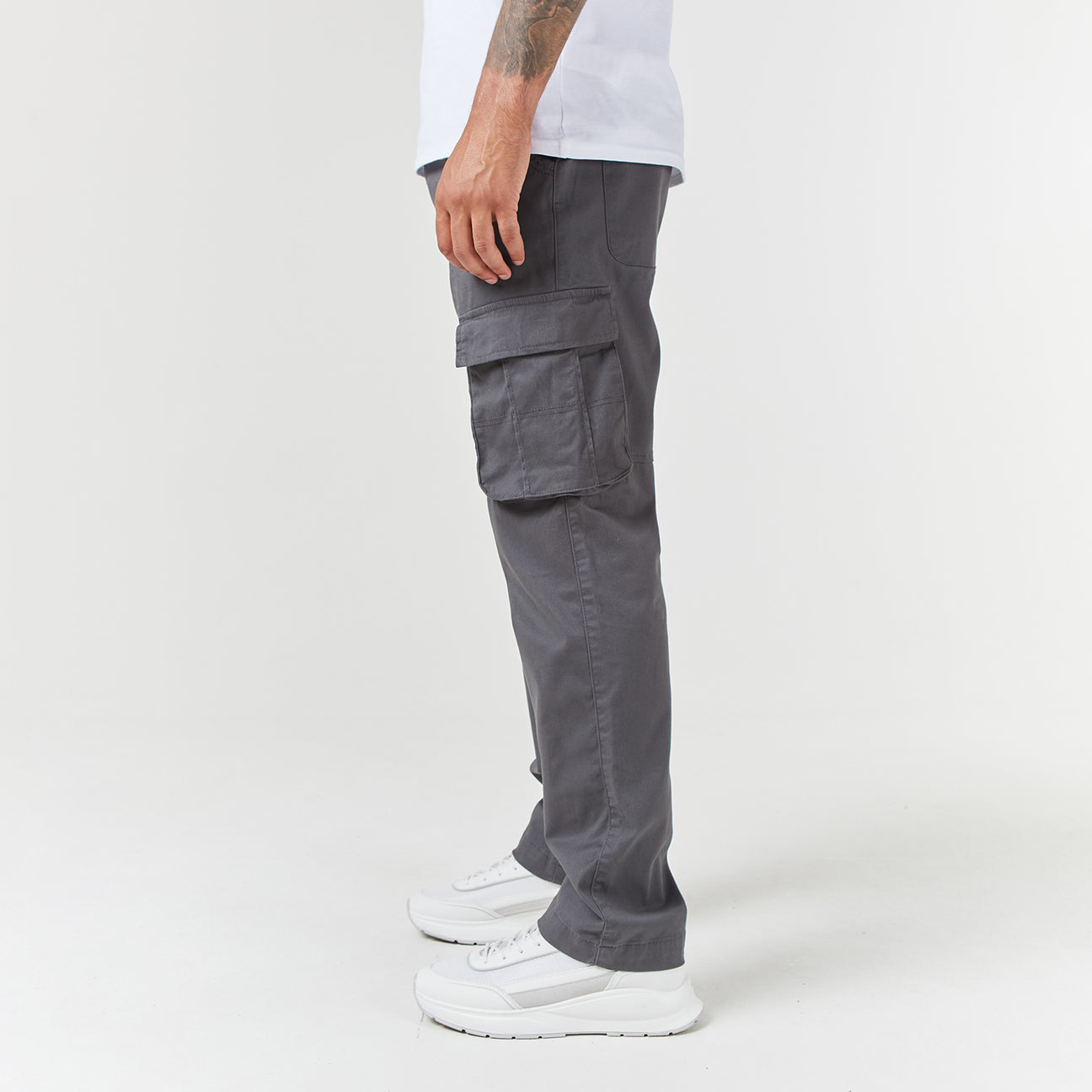 Wide Utility Cargo Pants | Gray