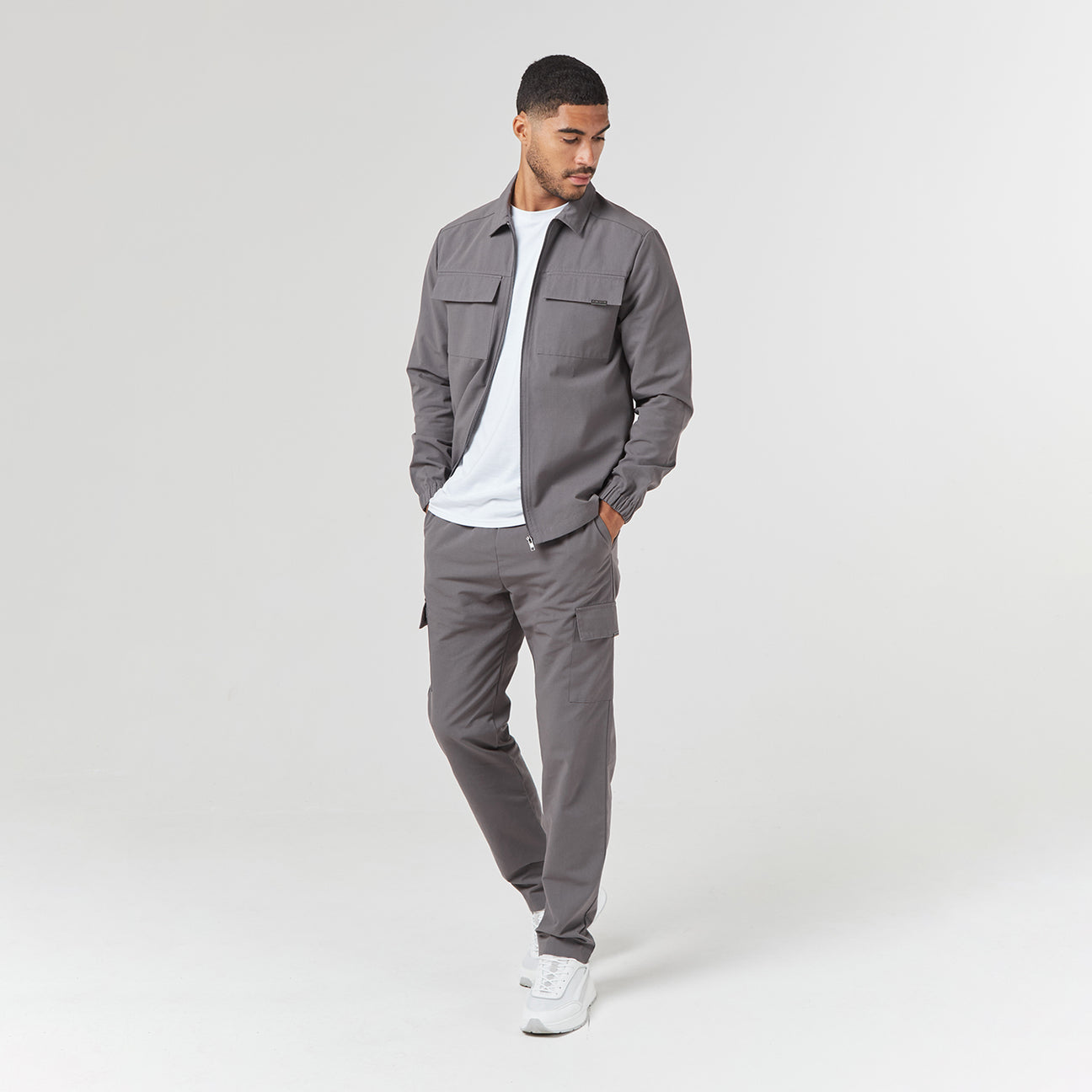 Open Cargo Pants - Gray