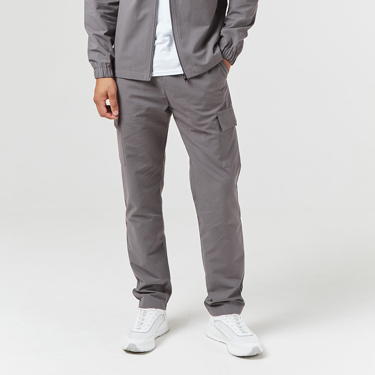 Open Cargo Pants - Gray