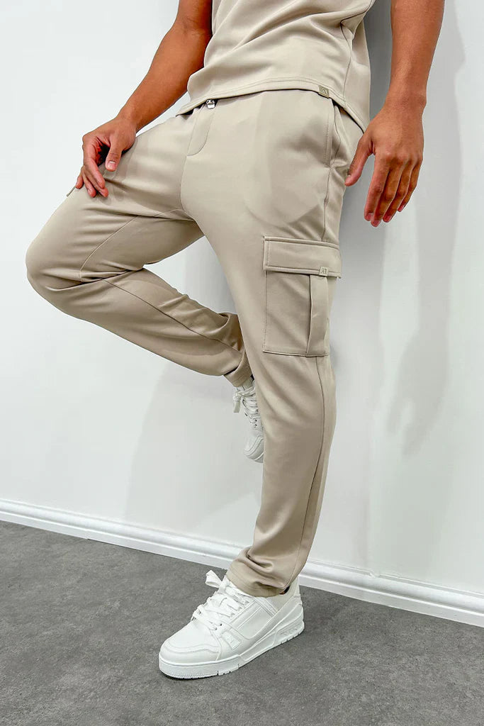 Jogger Cargo Pants - Beige - New Collection